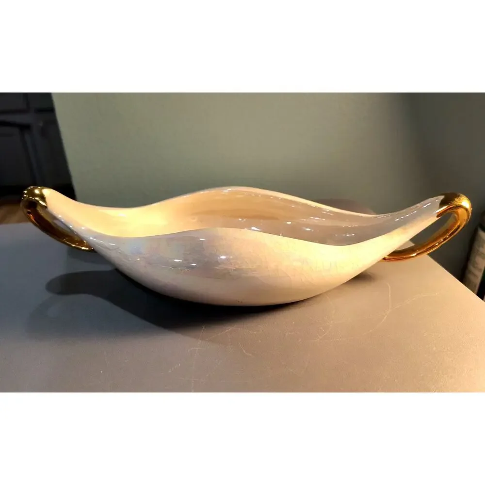787. Vintage Lenox Ivory China Leaf Shaped Trinket Dish